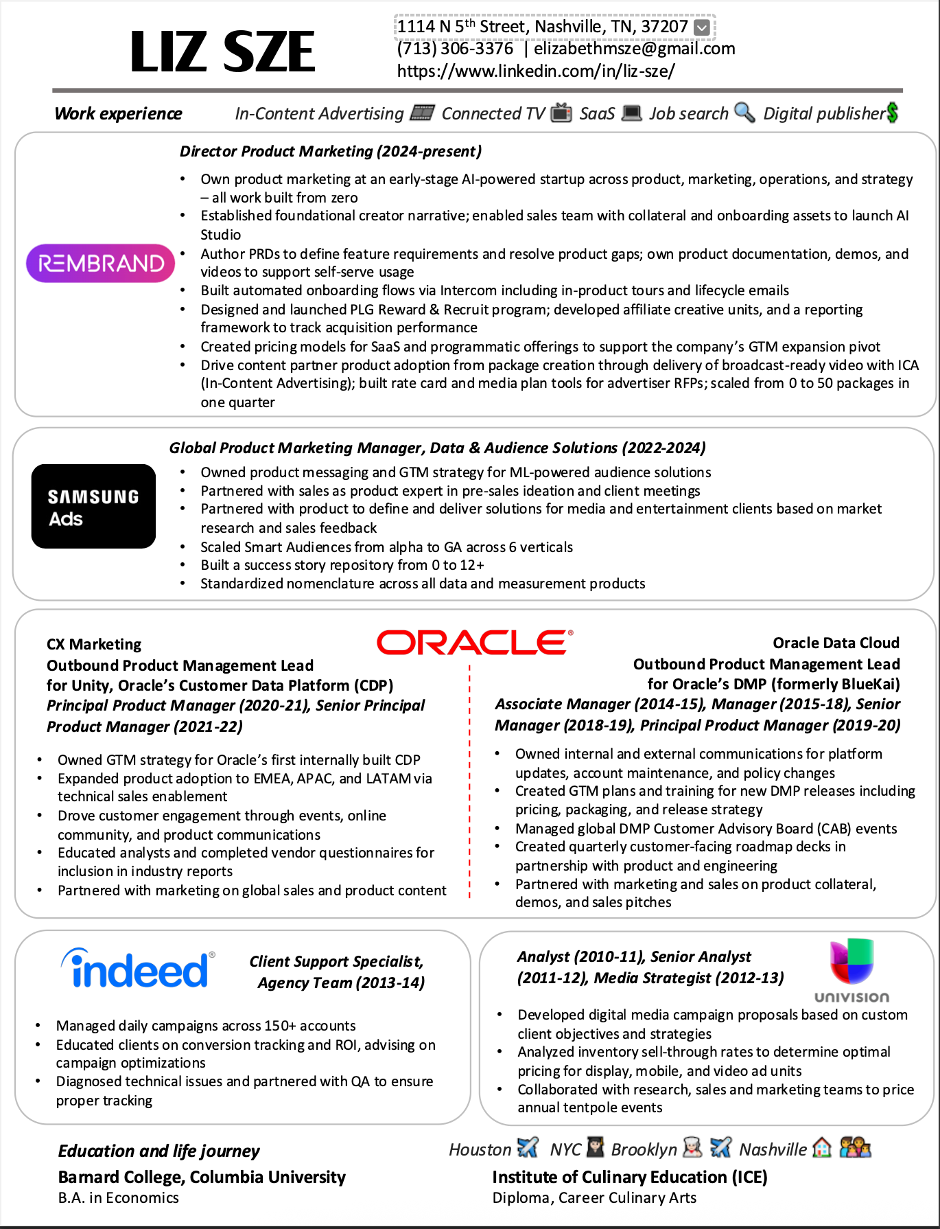 Liz Sze Resume — Screenshot 1